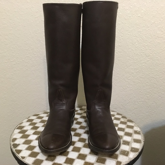 CUSTOM DARK BROWN RIDING VOOTS 7 M - Picture 1 of 8